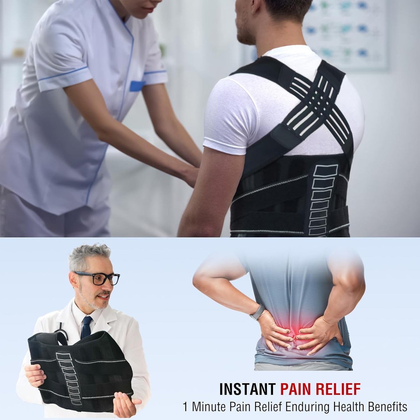 Breathable and Adjustable Posture Corrector Belt for Men and Women